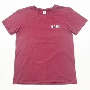 BABE maroon short sleeve t-shirt